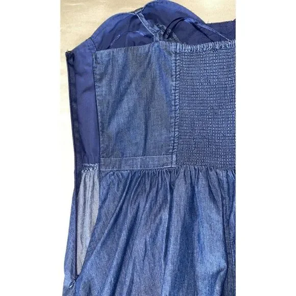 Lauren Conrad Chambray Bustier Dress Size 14 NWT - Picture 11 of 11